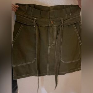 Free People dark green miniskirt